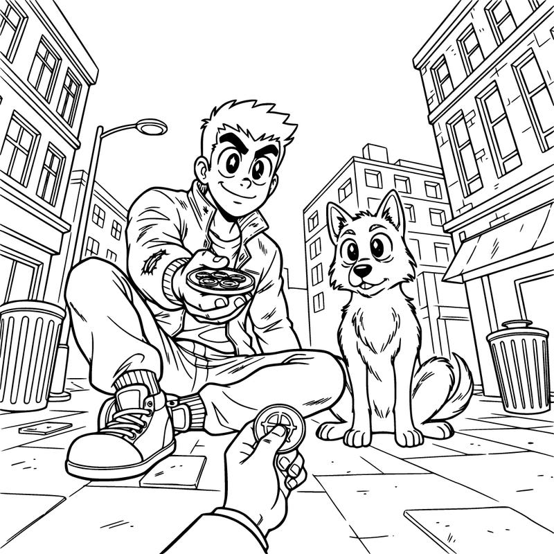 on the streets beginning for money and only gets a little bit of money