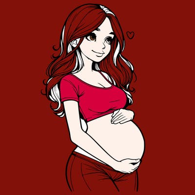 realistic pregnant girl