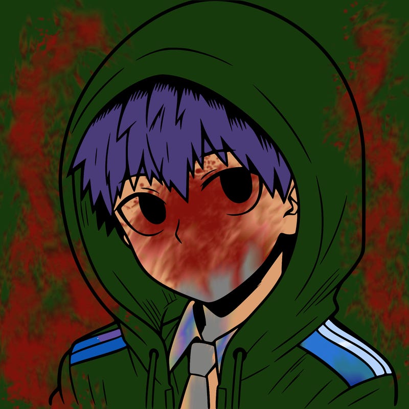 manga character with a hoodie