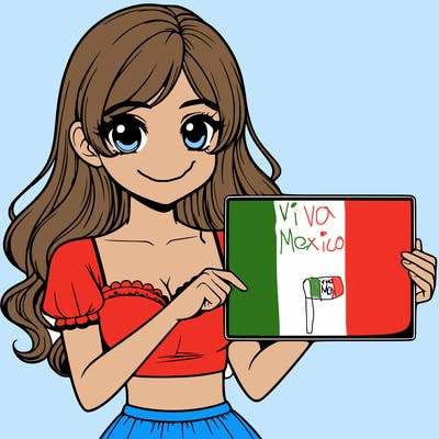 realistic pretty girl holding blank sign