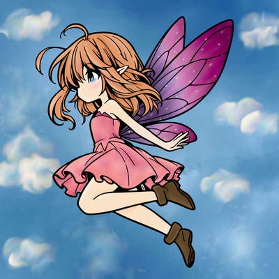 manga fairy flying