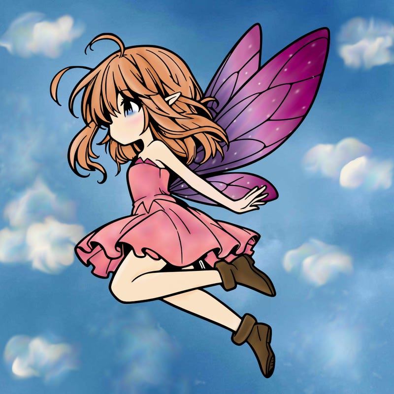 manga fairy flying