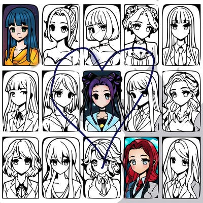 girls that look diffrent anime