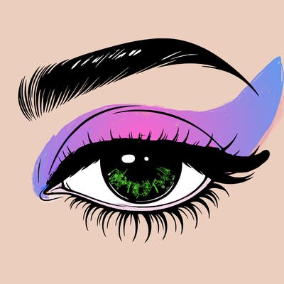 eye closed realistic
