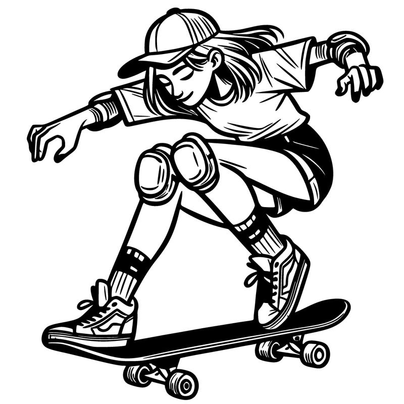 realistic skater girl