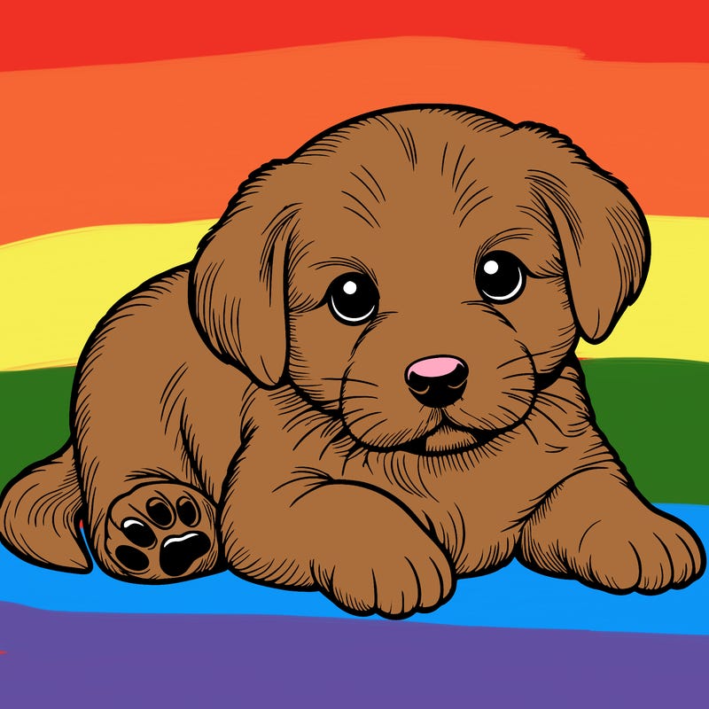 a cute realistic puppy