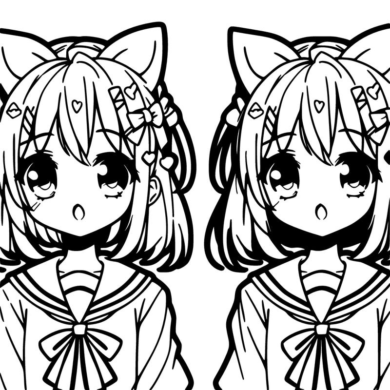 anime girl c-pop pattern