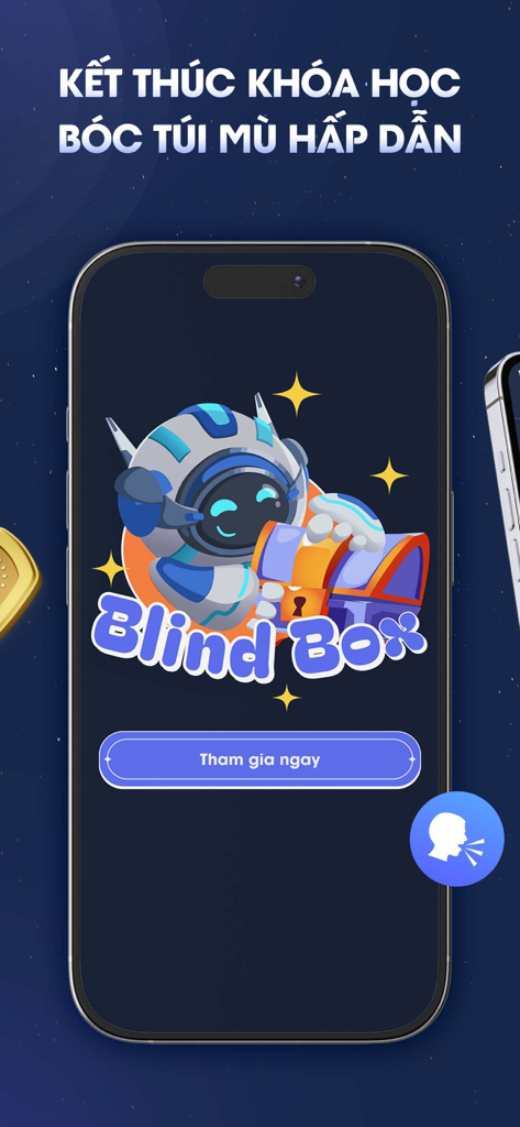 Fsel - Learning English - Capture d'écran de l'application Fsel montrant une récompense de boîte surprise pour avoir terminé un cours d'anglais