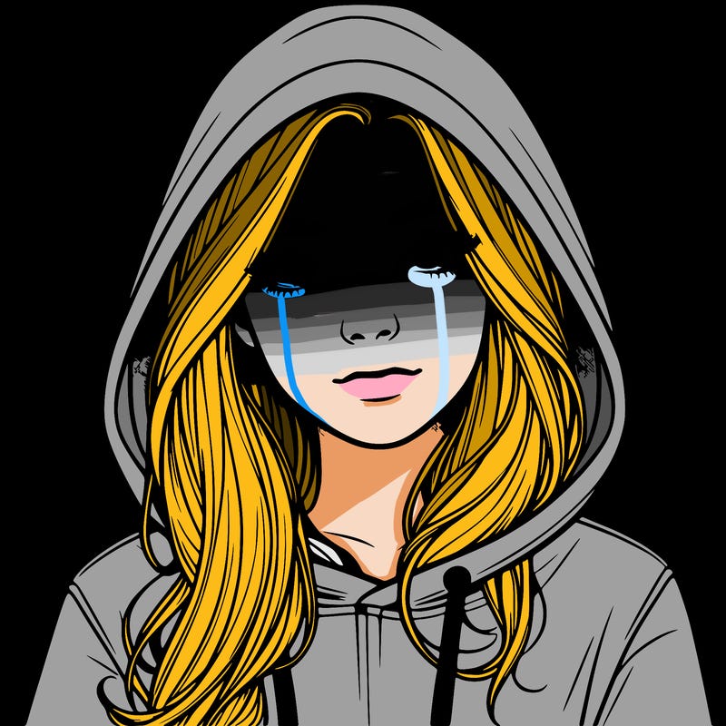 realistic girl with a hoodie