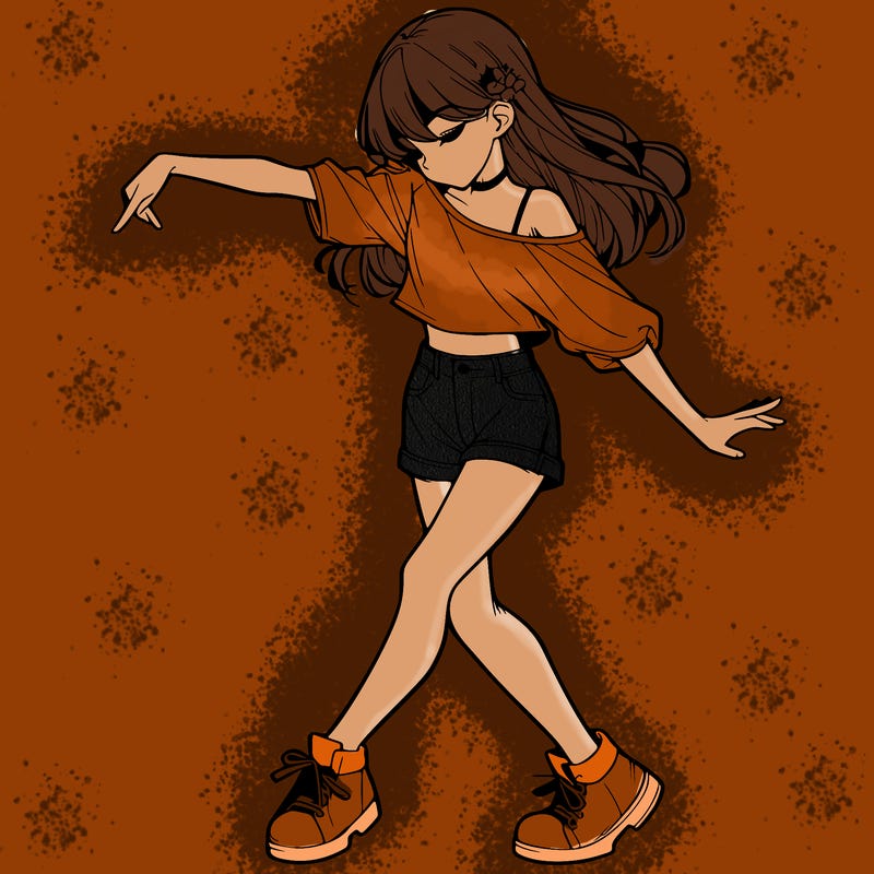 realistic girl danceing