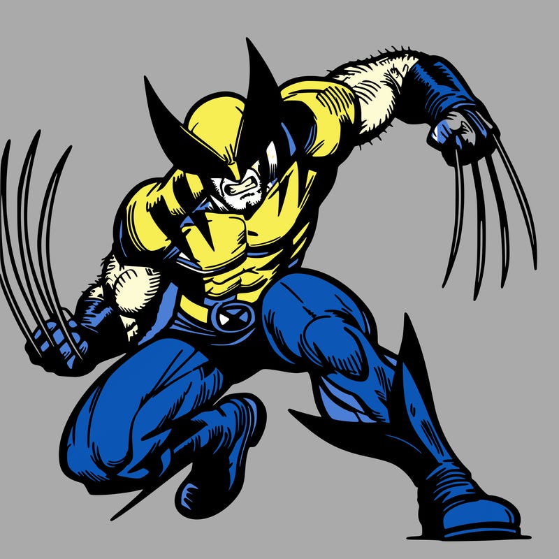 wolverine in intense combat