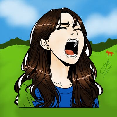 screaming realistic, girl