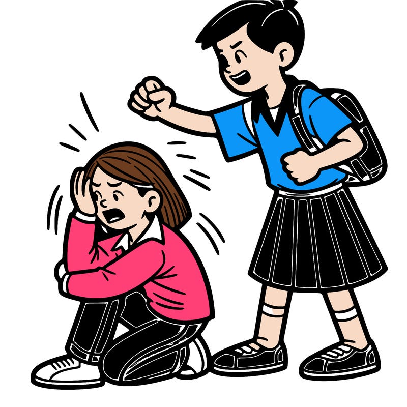 small girl getting bullied