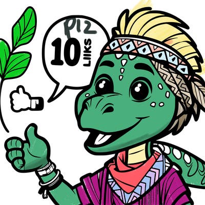 a dino girl saying 10 likes