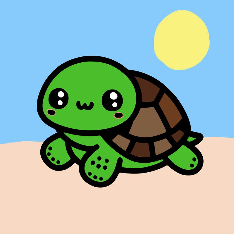 cute simple little turtle