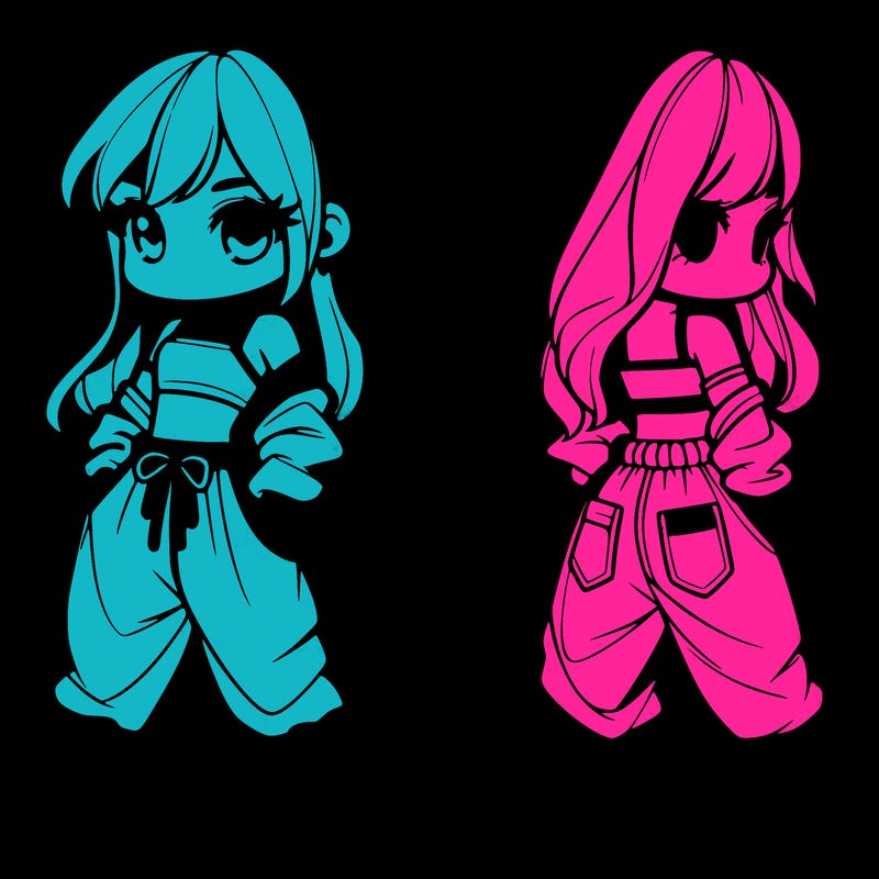 girl in crop top and baggy pants