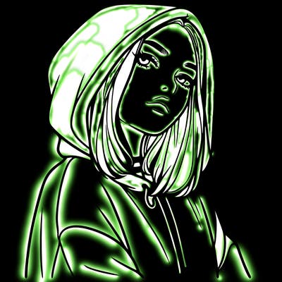 a realistic girl in a hoodie