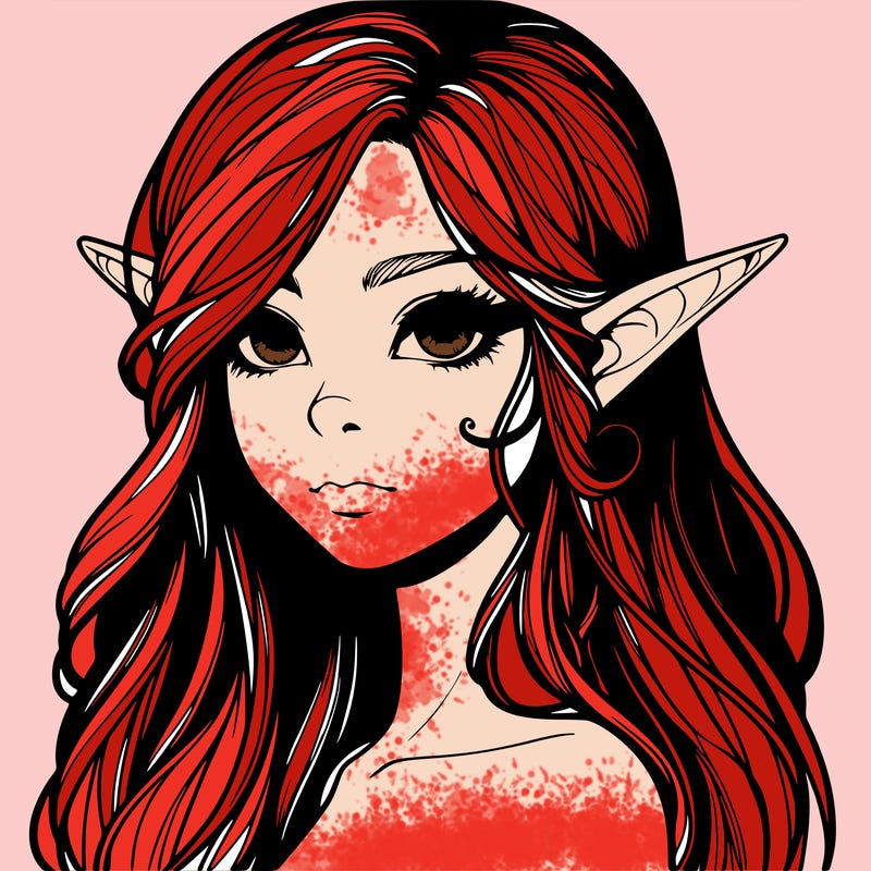 elf girl realistic dark fantasy