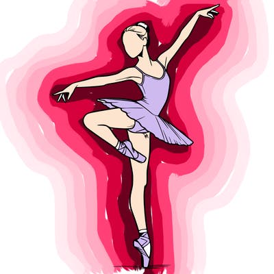 realistic person doing ballet