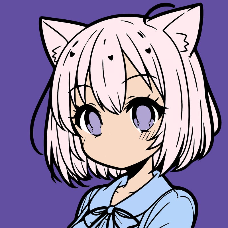 anime girl with cat ears
