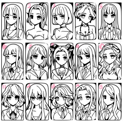 girls that look diffrent anime