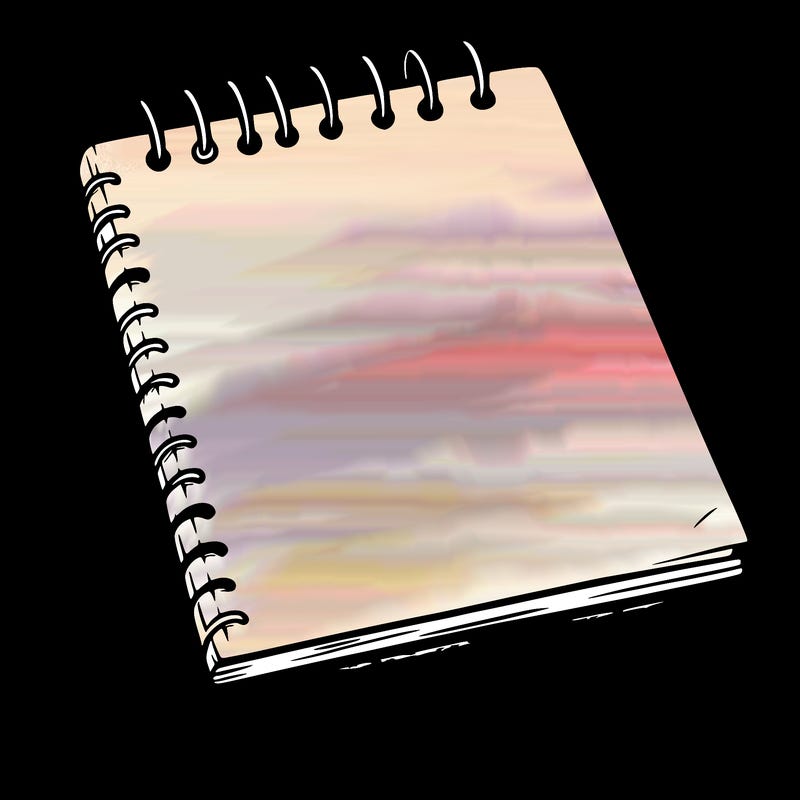 a blank sketch pad