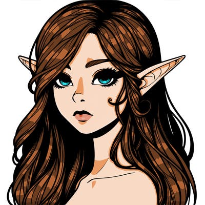 elf girl realistic dark fantasy