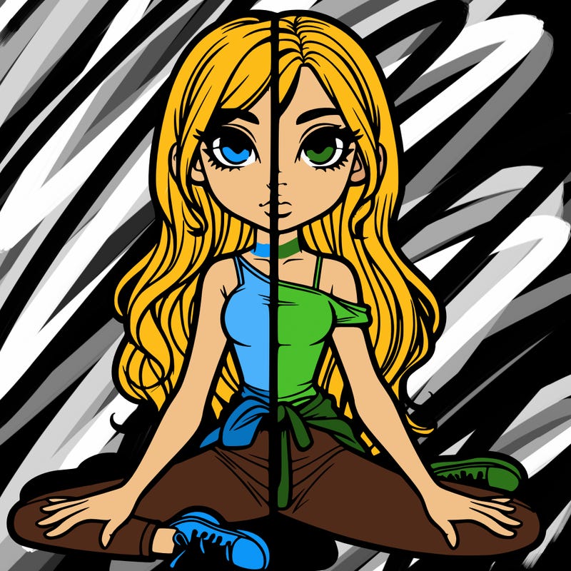 realistic girl split