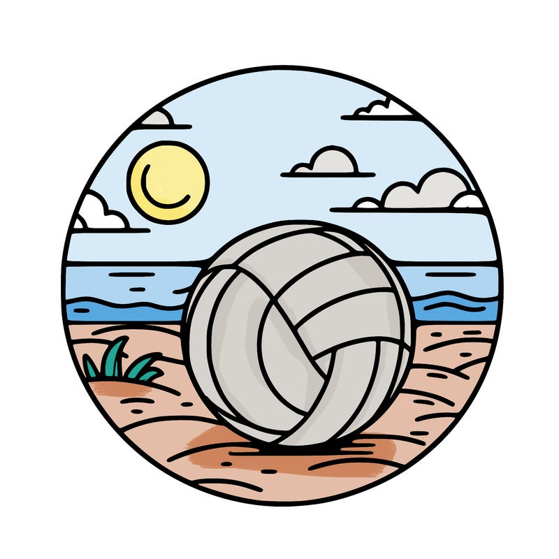 volleyball on a beach
