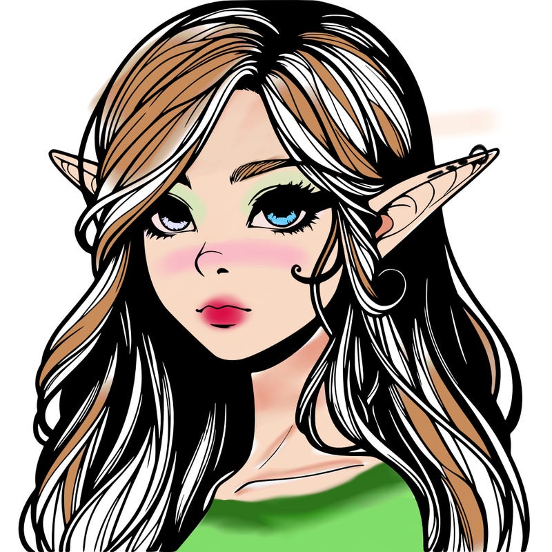 elf girl realistic dark fantasy