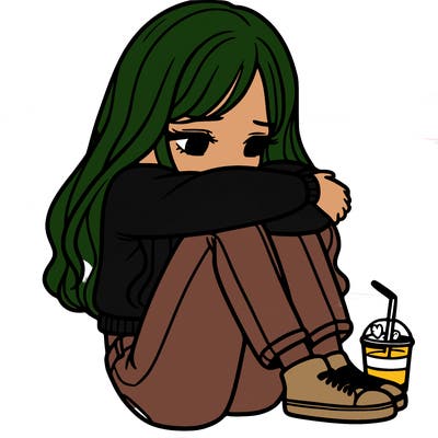 a girl  after a breakup