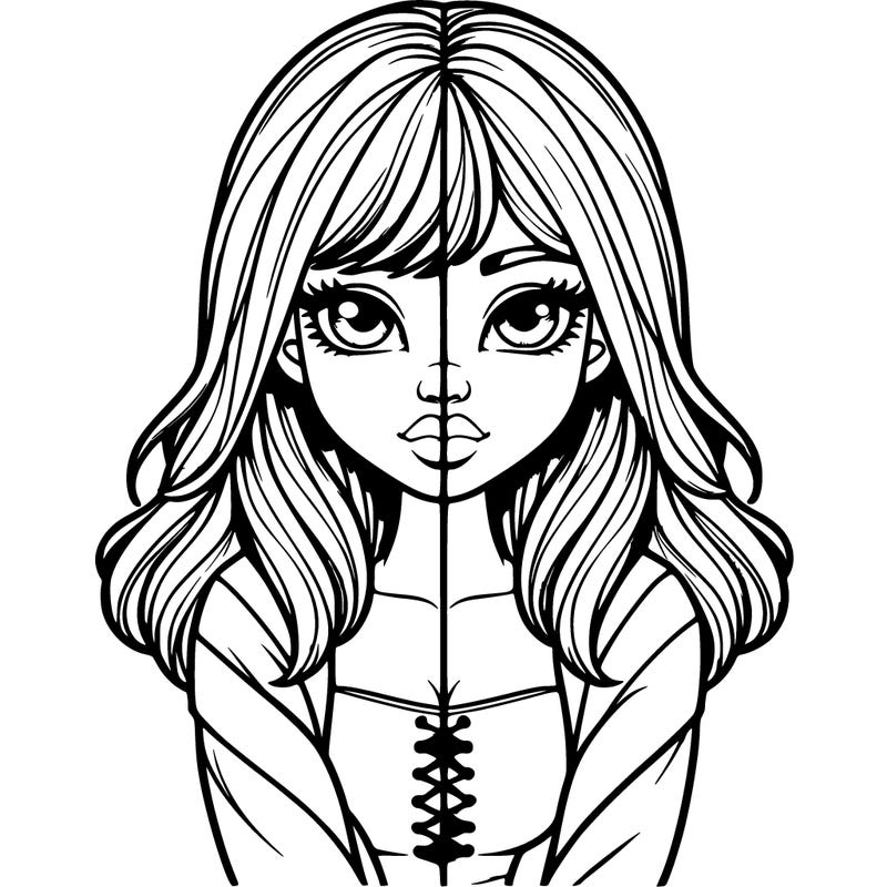 realistic girl split