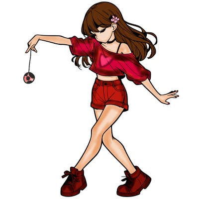 realistic girl danceing