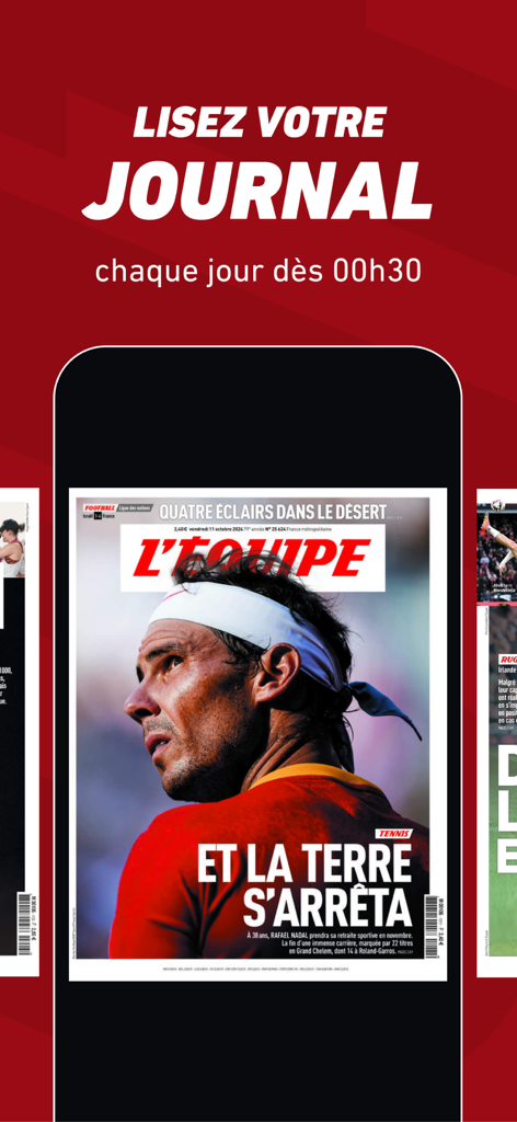 L’EQUIPE - live, sport, tv - Digital daily sports newspaper on L'Equipe app