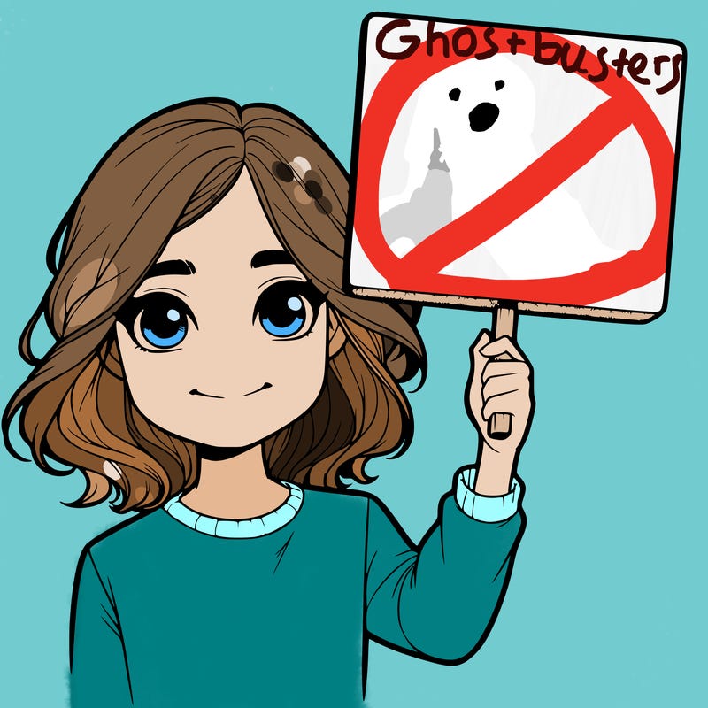 realistic girl holding up a sign