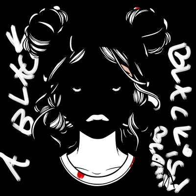 realistic girl with buns in her hair with a beanie on