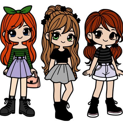 cartoon girls