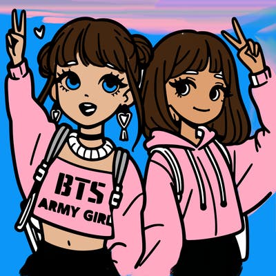 bts army girl k-pop group fan