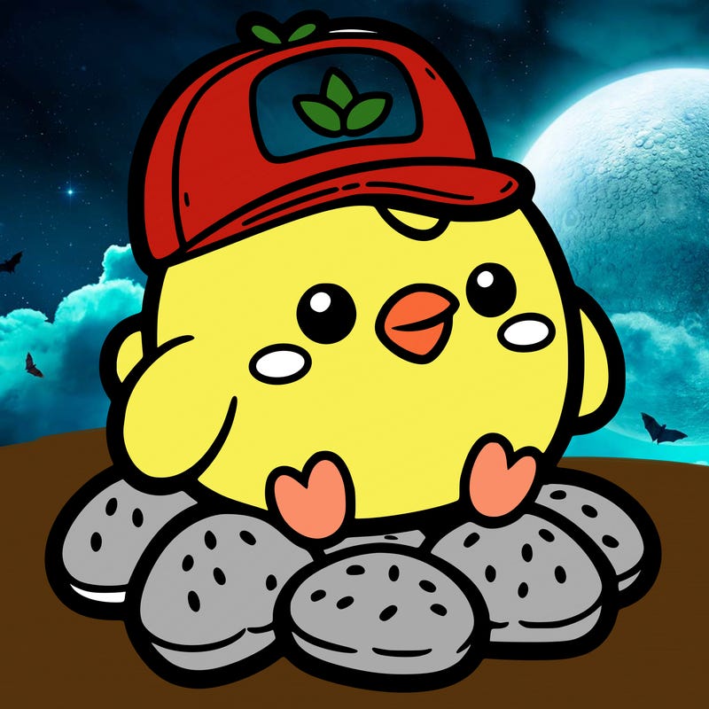 chicken nuggets with hat