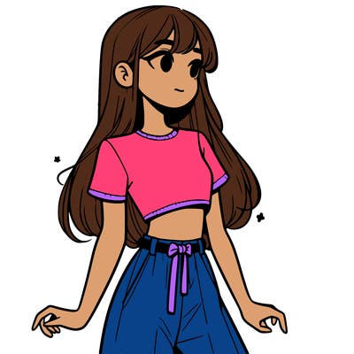 girl in a cute crop top