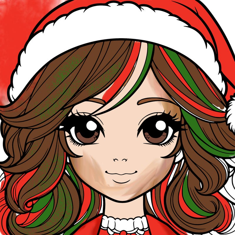 realistic christmas girl