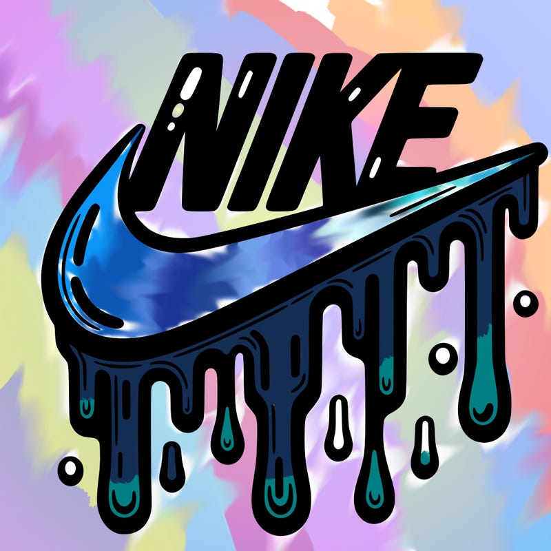 dripping nike logo