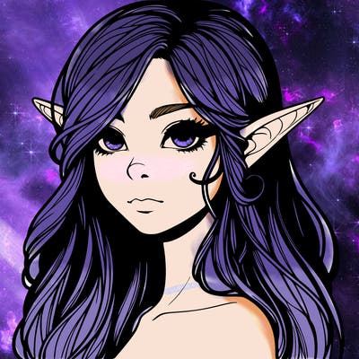 elf girl realistic dark fantasy