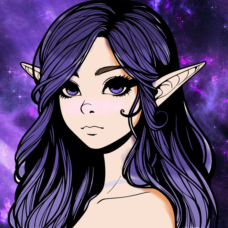 elf girl realistic dark fantasy