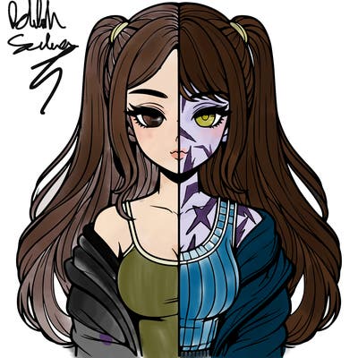 realistic girl split