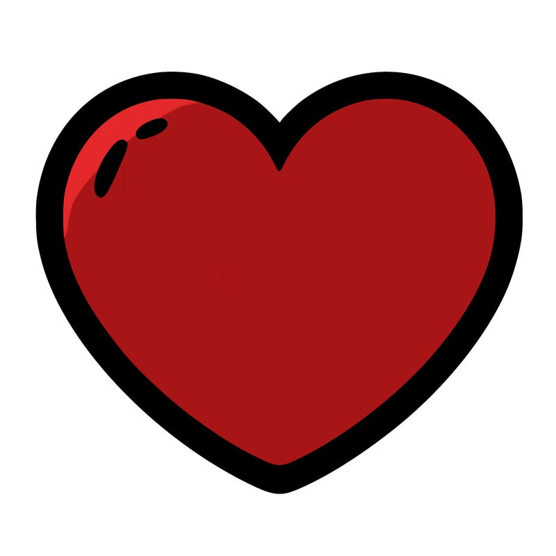 a blank heart