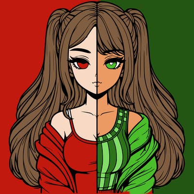 realistic girl split