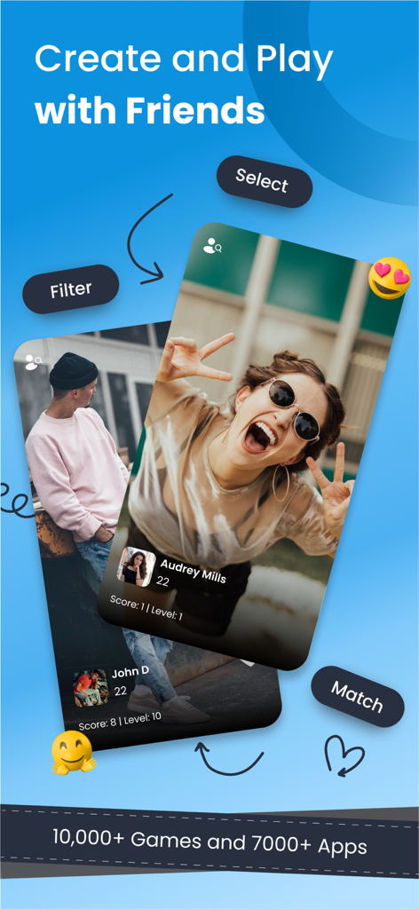 SwitchX - Communities with AI - User profile cards in the SwitchX app for finding friends and collaborating on AI projects