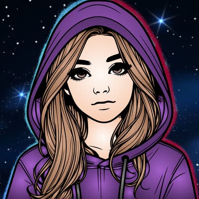 realistic girl with a hoodie