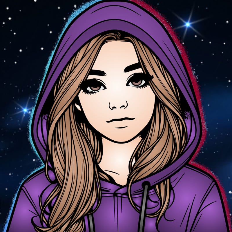 realistic girl with a hoodie